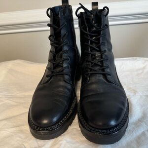 Vince. Cabria Lug-Sole leather water repellant combat boots